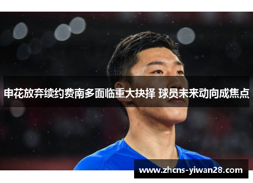 申花放弃续约费南多面临重大抉择 球员未来动向成焦点