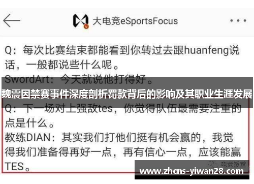 魏震因禁赛事件深度剖析罚款背后的影响及其职业生涯发展 魏震因禁赛事件深度剖析罚款背后的影响及其职业生涯发展